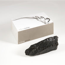 Load image into Gallery viewer, Bronze Incense Stand with Walnut Tray - Black