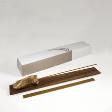 Load image into Gallery viewer, Bronze Incense Stand with Walnut Tray - Bronze