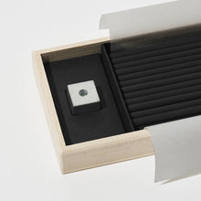 Load image into Gallery viewer, Open jewelry box with a necklace and pendant on a white background
